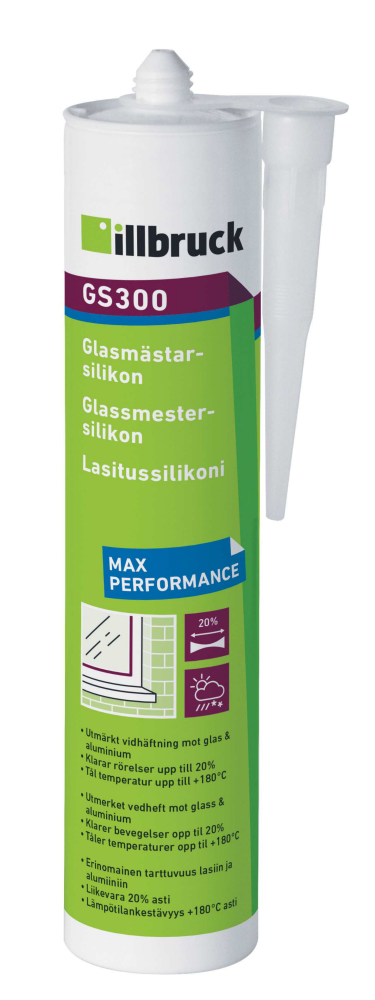 GLASMÄSTARSILIKON ILLBRUCK GS300 TREMCO TRANS 0,31L