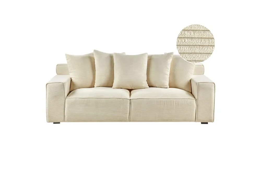 3-sitssoffa Viskan Beige, Manchestertyg