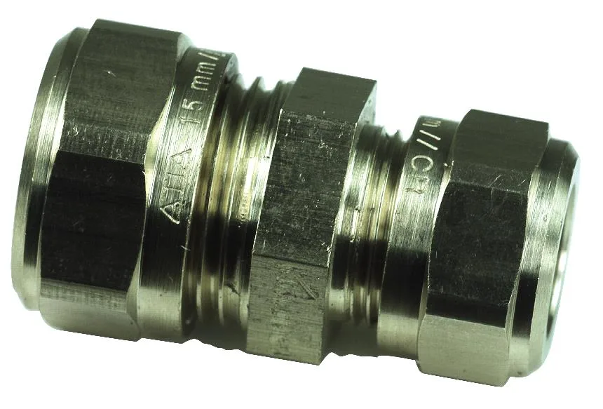 Gelia 3006111402 Klämringskoppling rak, koppar-koppar, förminskad, mässing 16 x 15 mm - Bild 2