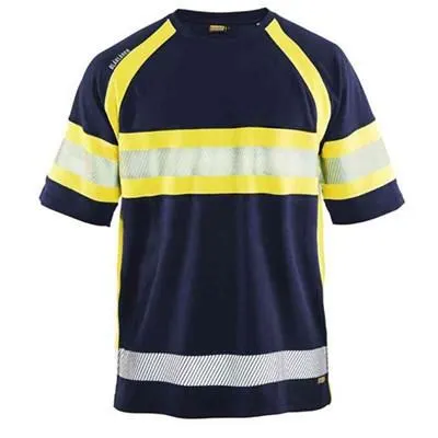Blåkläder 333710518933XL T-shirt marinblå/varselgul, UV-skyddad Marinblå/Varselgul