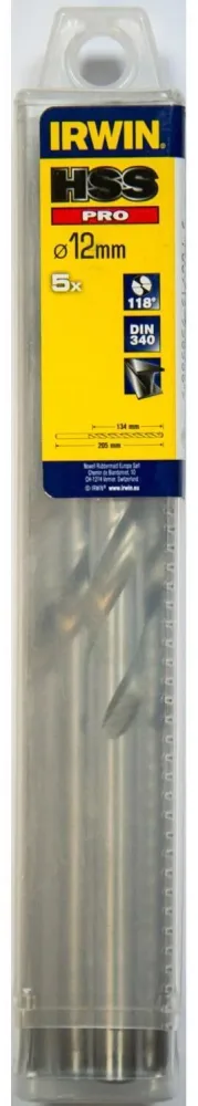 Irwin HSS PRO 10503858 Spiralborr DIN240, Split Point-spets Ø12 mm, 5-pack - Bild 2