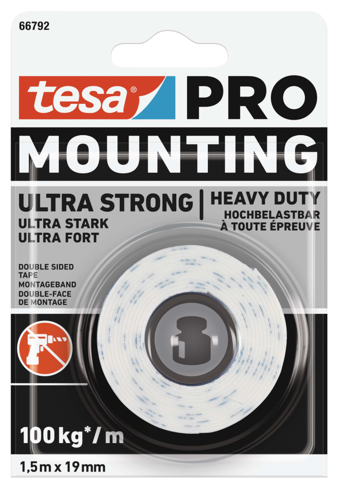 MONTERINGSTEJP TESA PRO ULT STRONG 19MM 1,5M