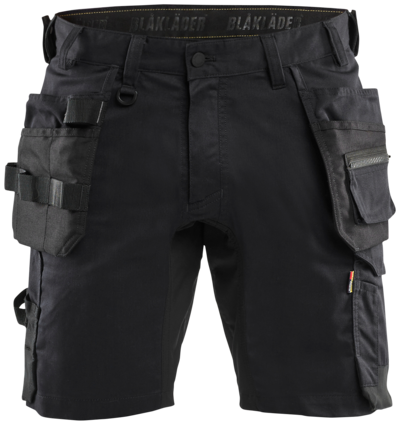 HANTVERKSSHORTS BLÅKLÄDER 1752 1832 S 50, SVART STRETCH