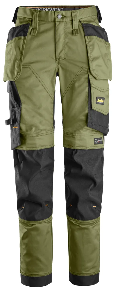 Snickers Workwear 6247-3104 Arbetsbyxa khakigrön/svart 76