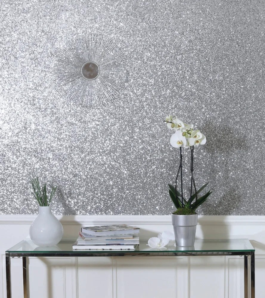 Arthouse Fantasia III 901004 Tapet Sequin Sparkle Silver Grå/metallic