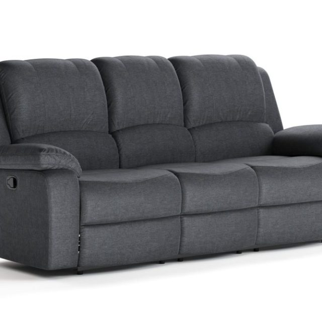 Norbo Reclinersoffa - Fällbar soffa 3-sits - Biosoffa i Tyg