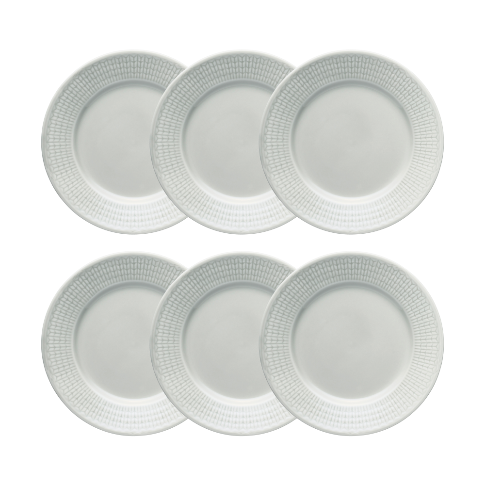 Swedish Grace assiett 17 cm 6-pack Dimma (grå)