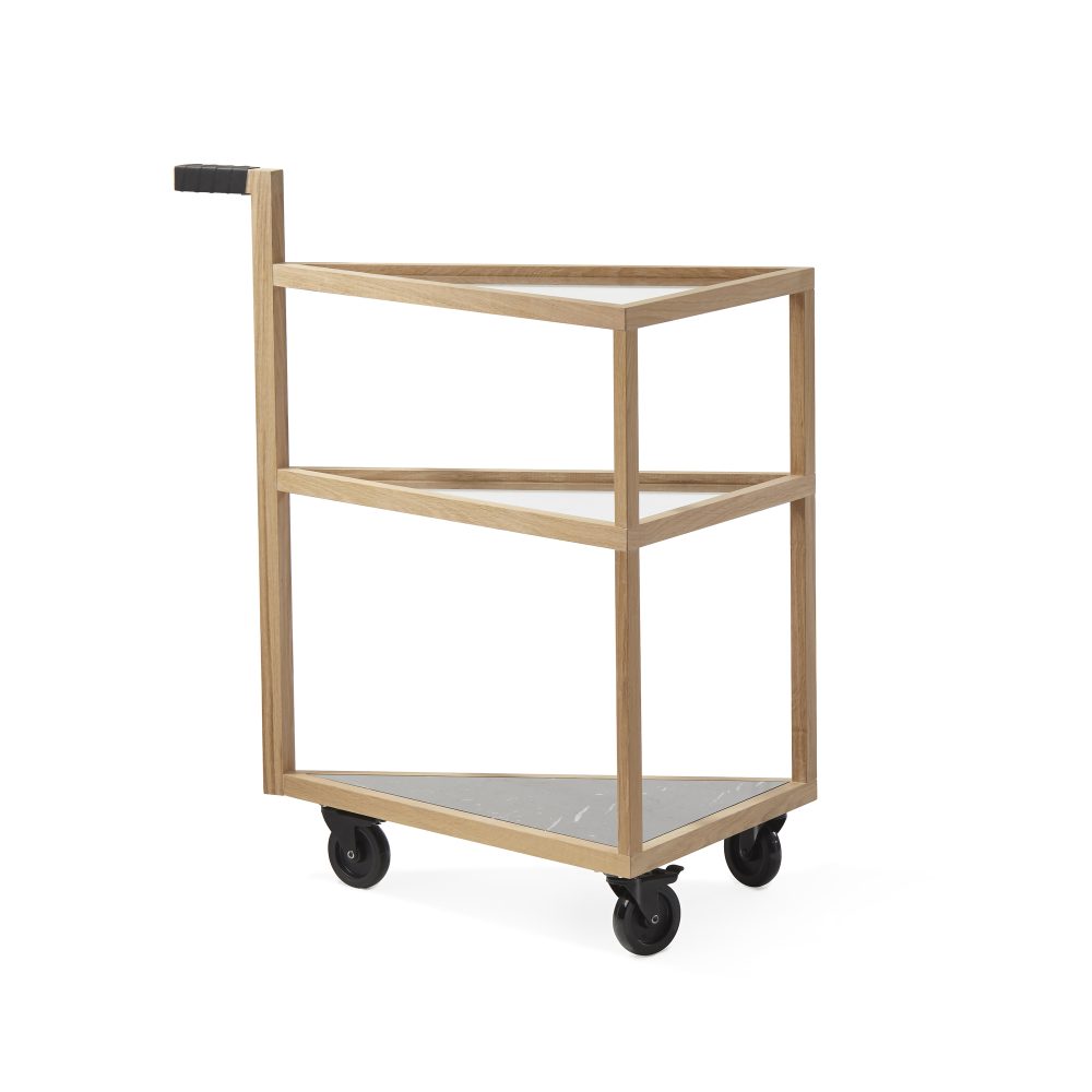 Move serveringsvagn, ek vitolja, big, marmor marquina, glas
