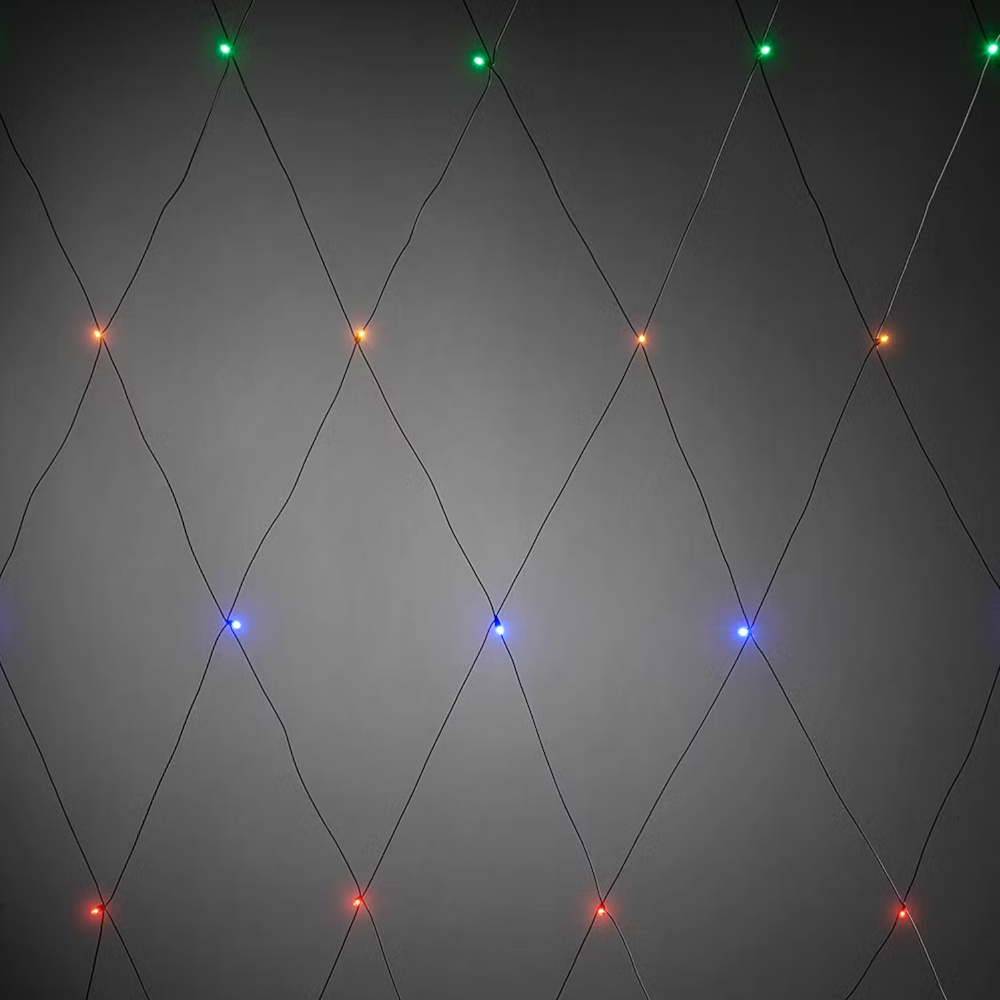 Nät 64 Flerfärgad LED 2x2m IP44 Svart Konstsmide