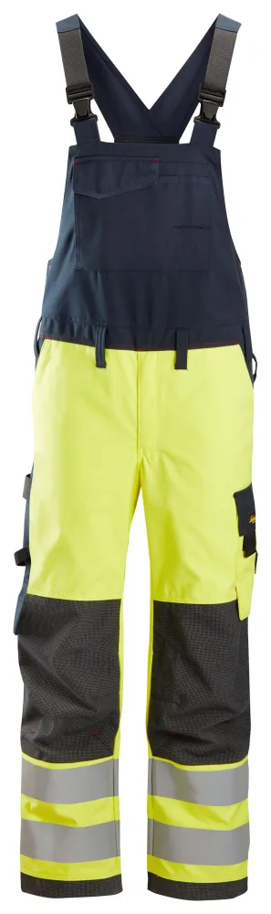 Snickers Workwear 6060 ProtecWork Hängselbyxa varsel, gul/marinblå 52