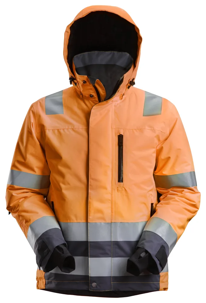 Snickers Workwear 1132 AllroundWork Vinterjacka varsel, gul/marinblå, vattentät Varsel, Gul/Marinblå