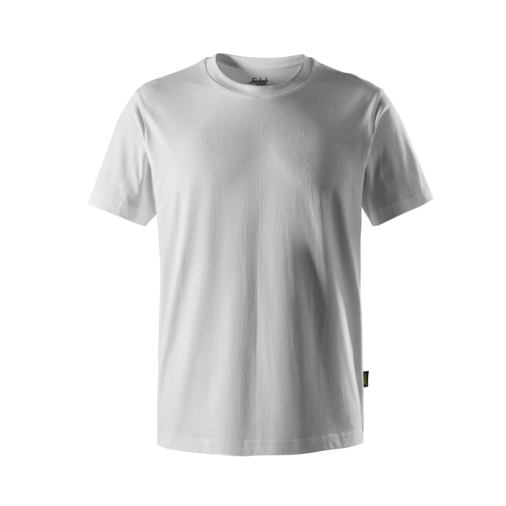 T-SHIRT KLASSISK BOMULL VIT STL 4XL
