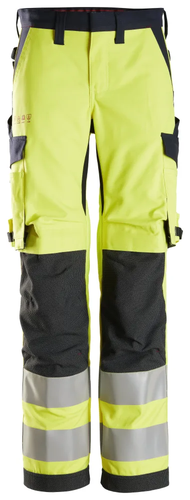 Snickers Workwear 6760 ProtecWork Arbetsbyxa varsel, gul 44