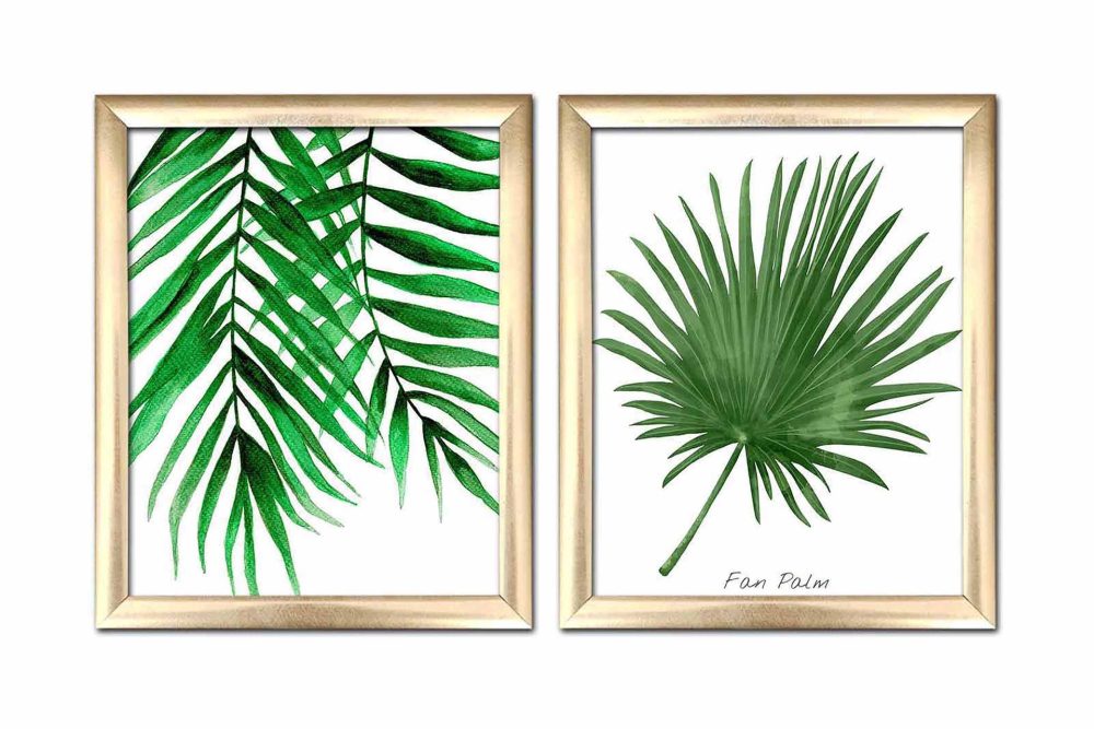 Tavla Floral med Ram 2-pack Flerfärgad