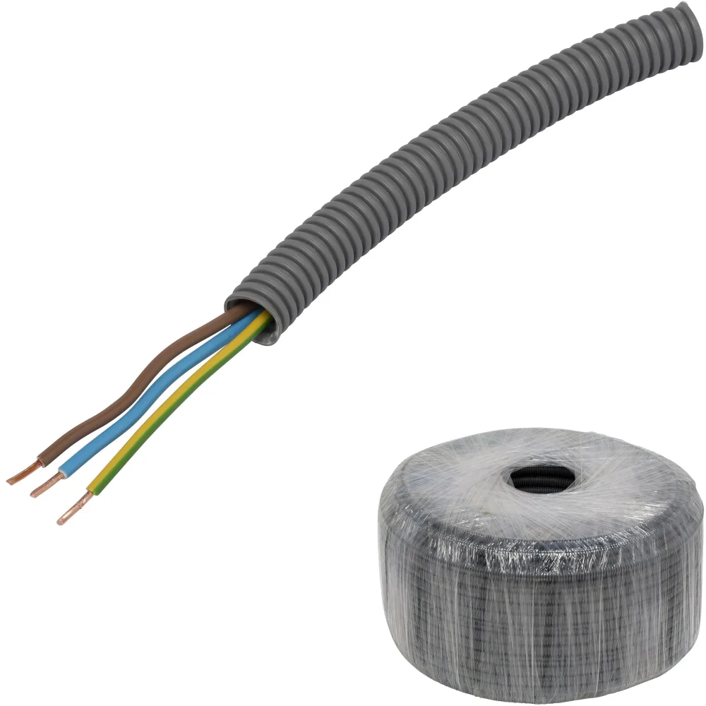 Pipelife EQ PowerFlex Kabel fördragen, brandklass D 16 mm x 100 m, 3G1.5 mm²