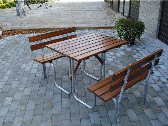 Eden Wood EW 0906-8100 Picknickbord 100 cm Svart - Bild 2
