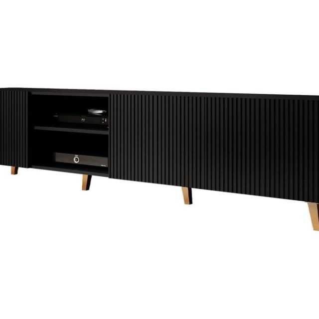 Juniskär Tv bänk med Förvaring + Hyllor 40x52x200