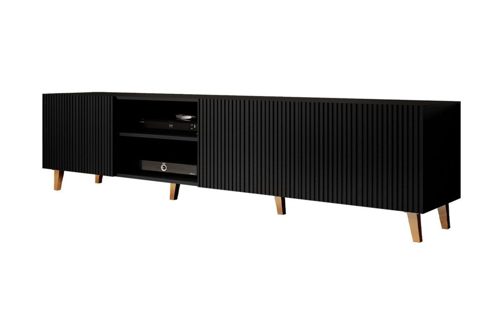 Juniskär Tv bänk med Förvaring + Hyllor 40x52x200
