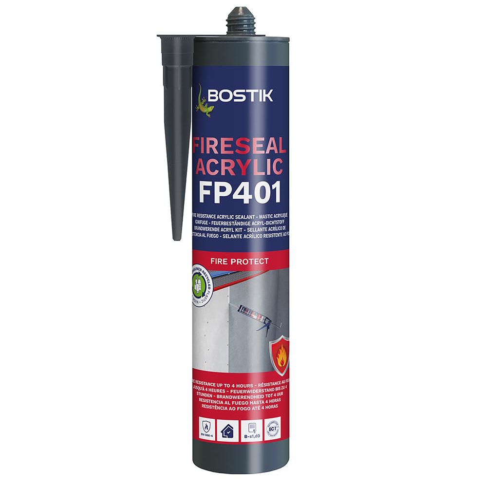Brandfogmassa FP401 Fireseal Acrylic 300ml Grå Bostik