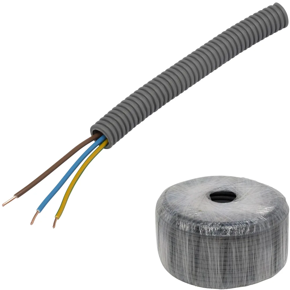 Pipelife EQ PowerFlex Kabel fördragen, brandklass D 16 mm x 100 m, 3G1.5 mm² - Bild 2