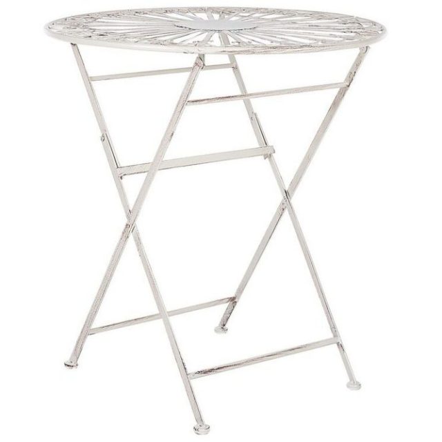 Dursley Runt Hopfällbart Cafébord och Kaffebord Utomhus 45 cm Metall