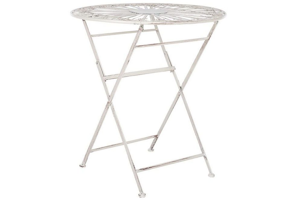 Dursley Runt Hopfällbart Cafébord och Kaffebord Utomhus 45 cm Metall