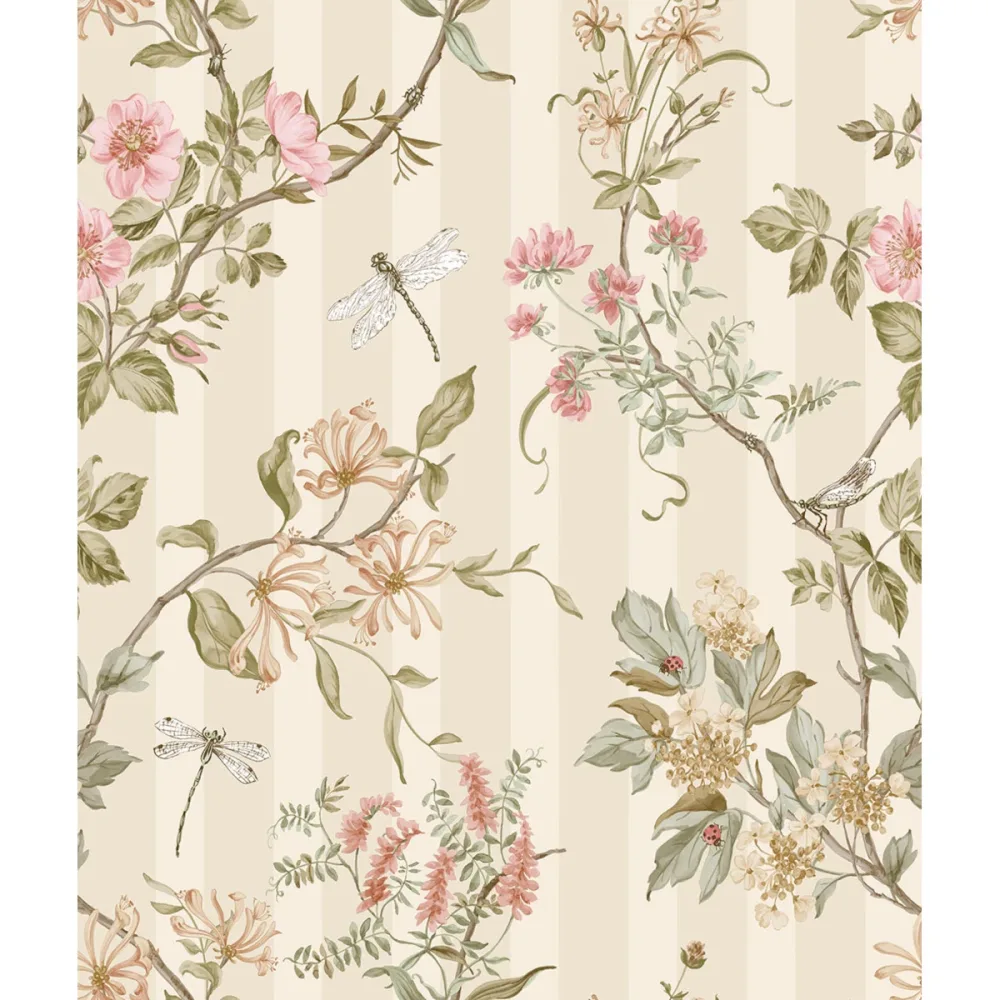 Tales of the Manor Camberley Cream Coral 91932 Tapet | Stuvbutiken - Bild 2