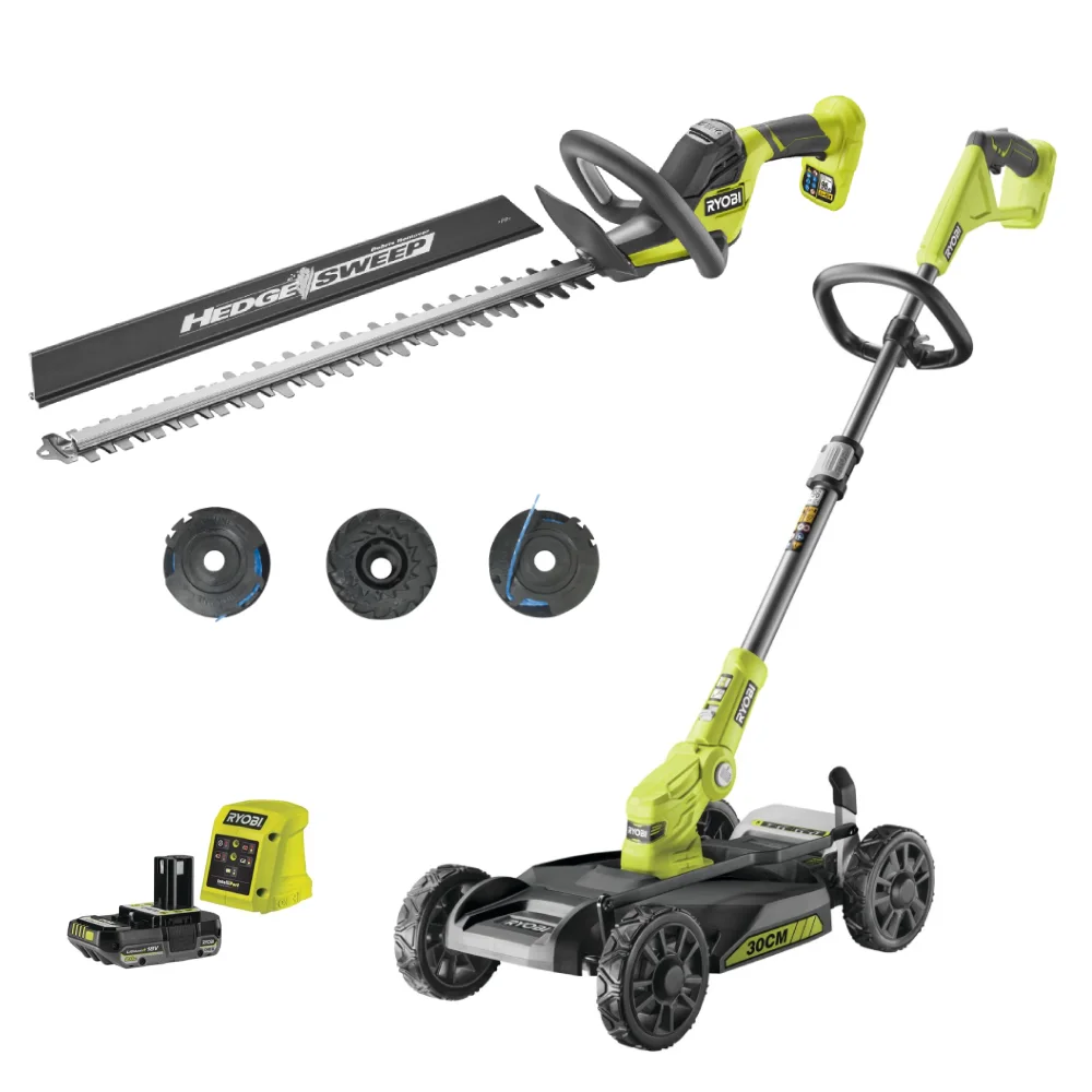 Ryobi RY18SFX35A+RAC821+OSS1800 Trädgårdspaket