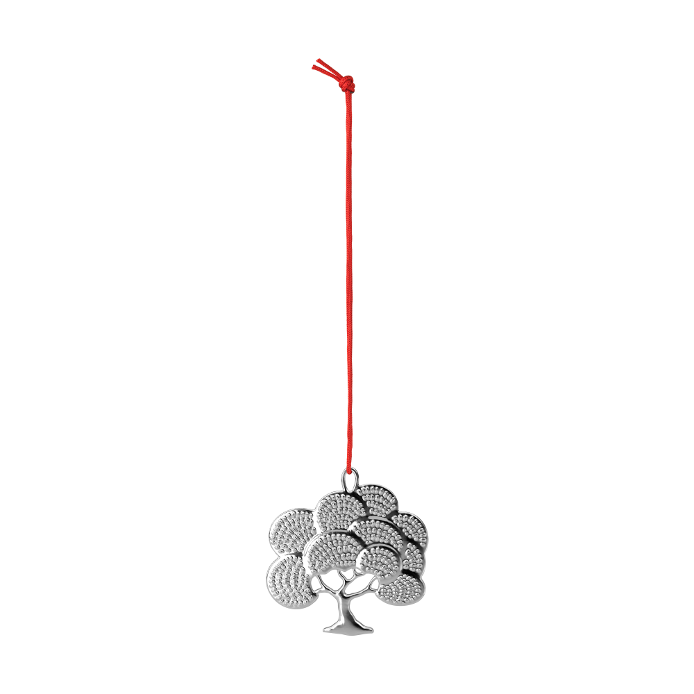 Karen Blixen oak dekorationshänge, Försilvrad, 6 cm