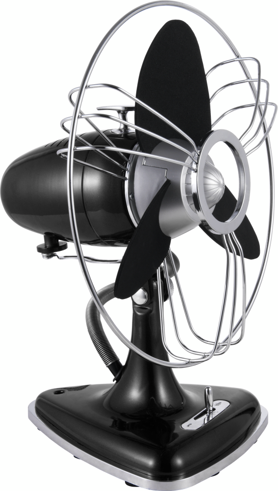 KALLUFTSFLÄKT GELIA RETRO SVART, OSCILLERANDE 12T 300MM