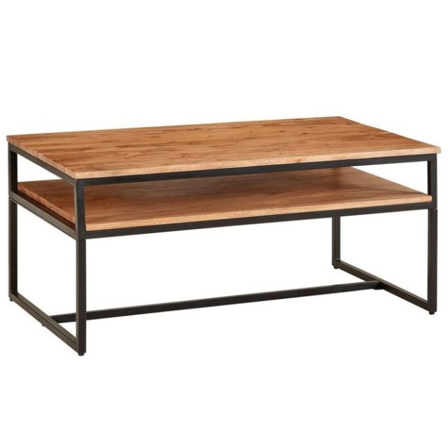 Soffbord Wohnling Massivt trä 100 cm rektangulär med bricka modern