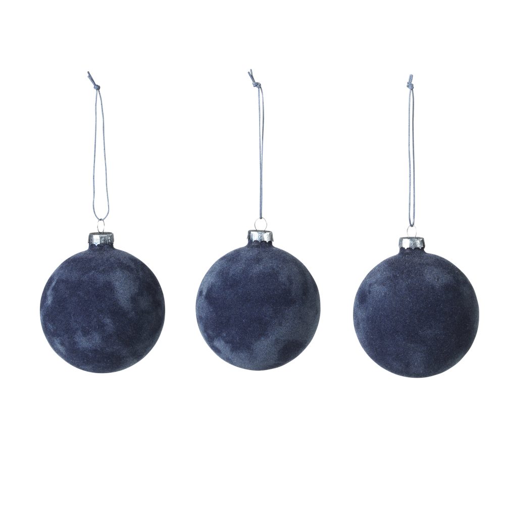 Alcan julkulor 3-pack, mörkblå