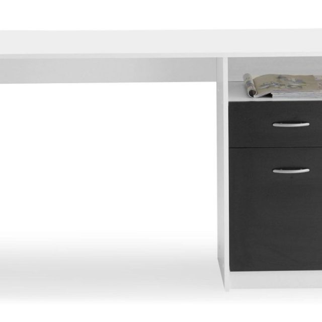 Jackson Skrivbord 123 cm med Förvaring Hylla + Låda + Skåp