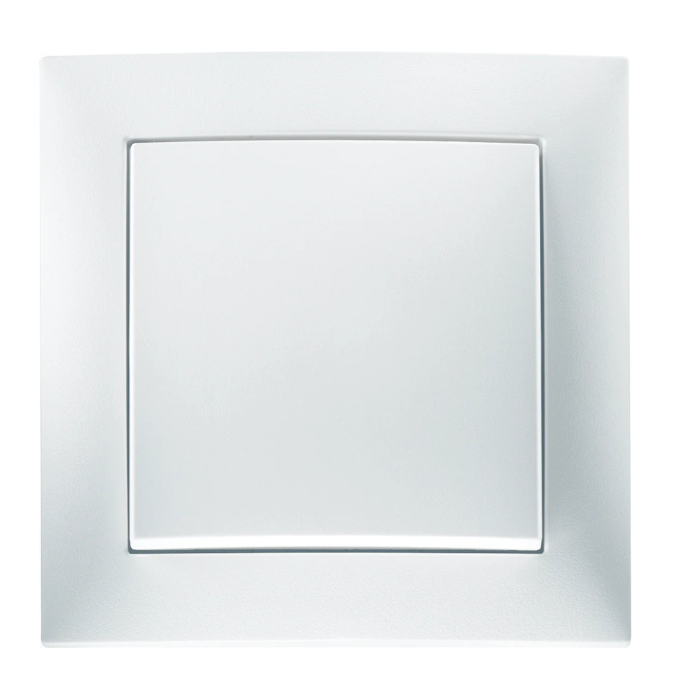 Brytare Trapp Utan Klor S.1 80x80x44mm 10A 250V IP20 Vit Hager