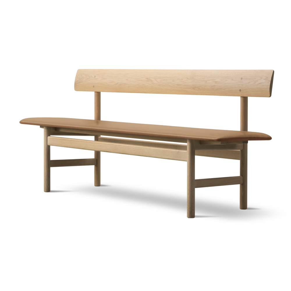 Mogensen 3171 bänk, Läder omni 307-såpad ek