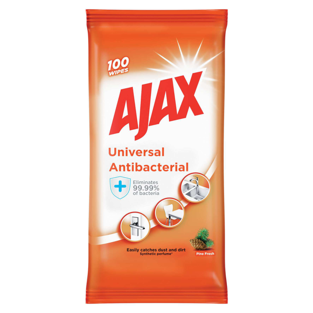 UNIVERSALRENGÖRING AJAX WIPES MULTI, SURF 100ST