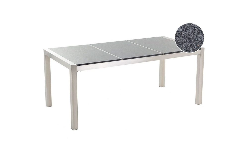Trädgårdsbord Grosseto Grå/Silver, 90x180x74 cm