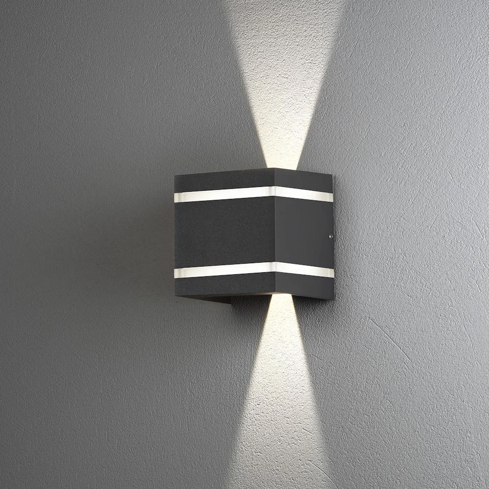 Konstsmide Cremona Väggarmatur LED, mörkgrå 3x3 W