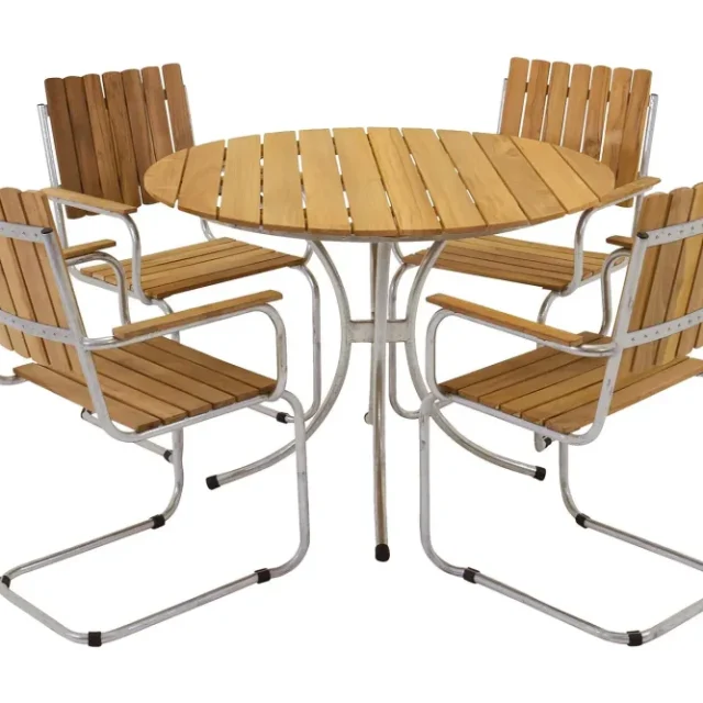 Arild Matgrupp 110 cm Rund + 4 st Matstolar