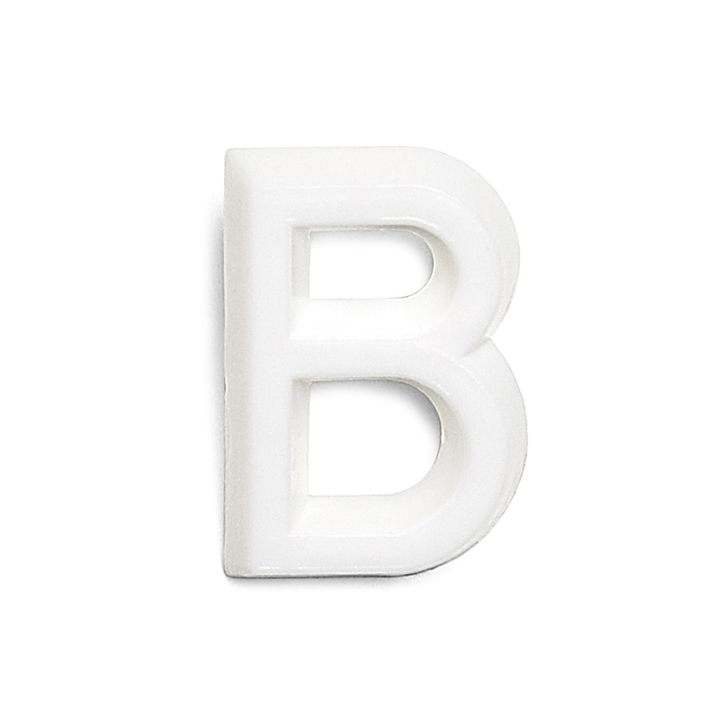 Bokstav B 1002 Vit, 10st, Habo 22798