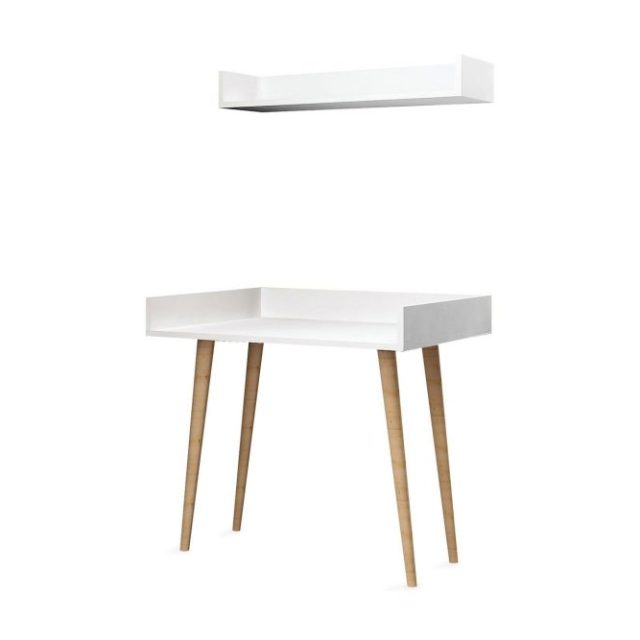 Skaberg Skrivbord 90 cm med Förvaring Vägghylla