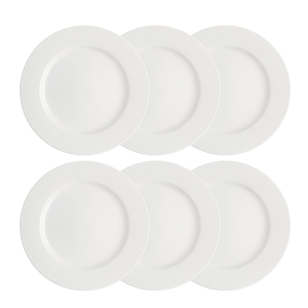 Swedish Grace tallrik 27 cm 6-pack snö (vit)