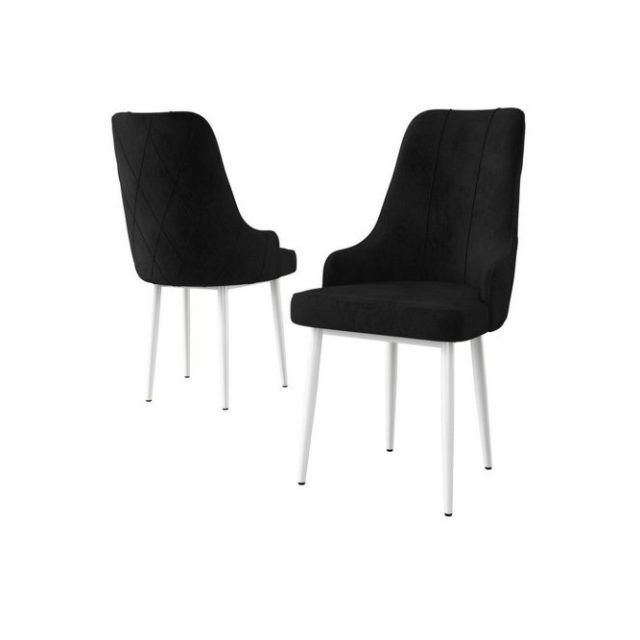 Matstol Mobarkar Svart / Vit