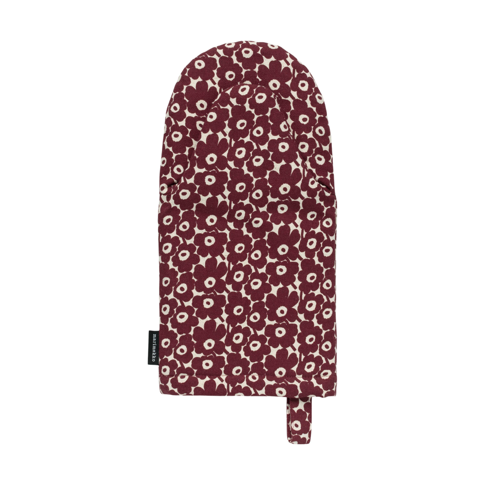 Pikkuinen Unikko grytvante, Linen-burgundy