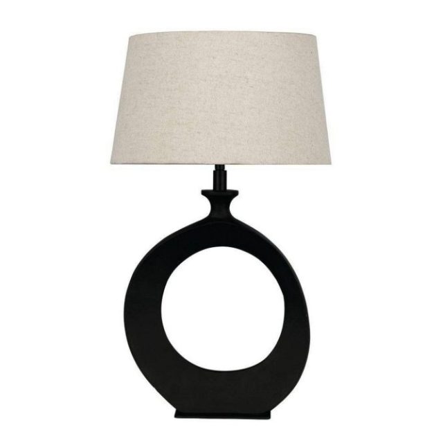 Bordslampa Eglo Diezma Svart/Natur 52 cm