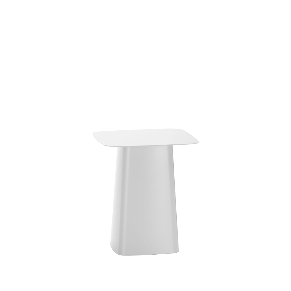 Metal medium sidobord, Vit