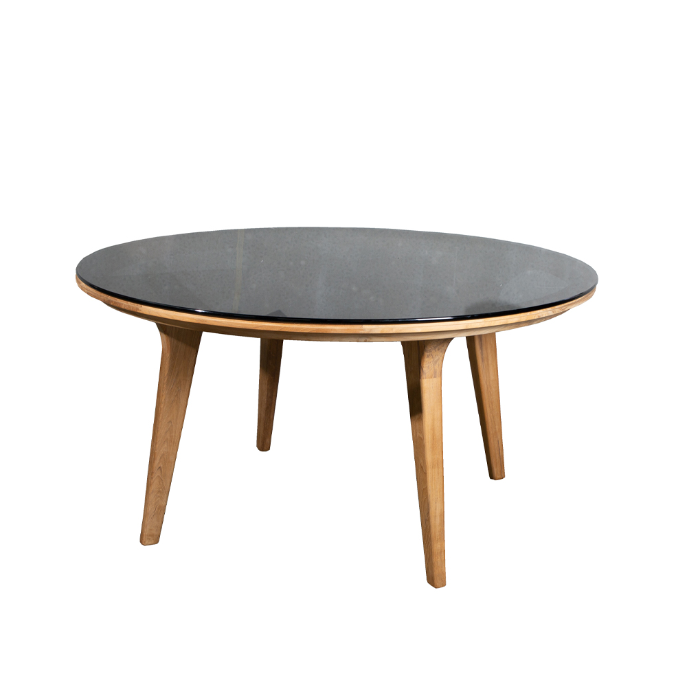 Aspect matbord runt, Smokey black-teak