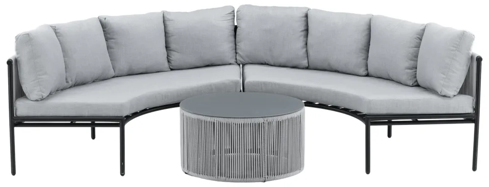 Venture Home Virya 2084-408 Loungeset soffa, bord, grått/svart