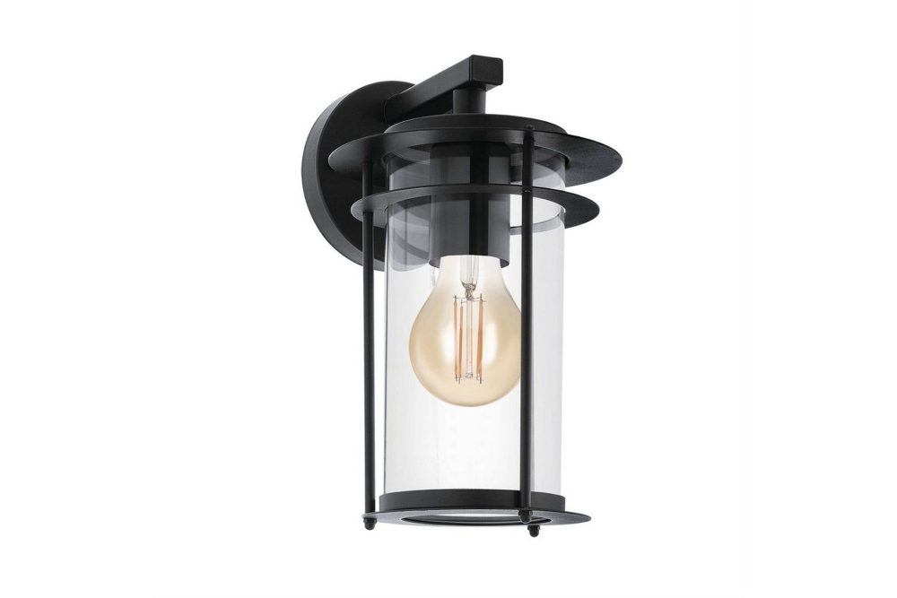 Vägglampa Utebelysning Eglo Valdeo Svart/Klar