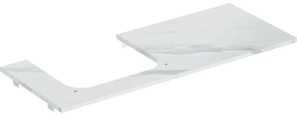 Geberit ONE 505.135.00.1 Bänkskiva stengods, vit, vänster Vit - Bild 2